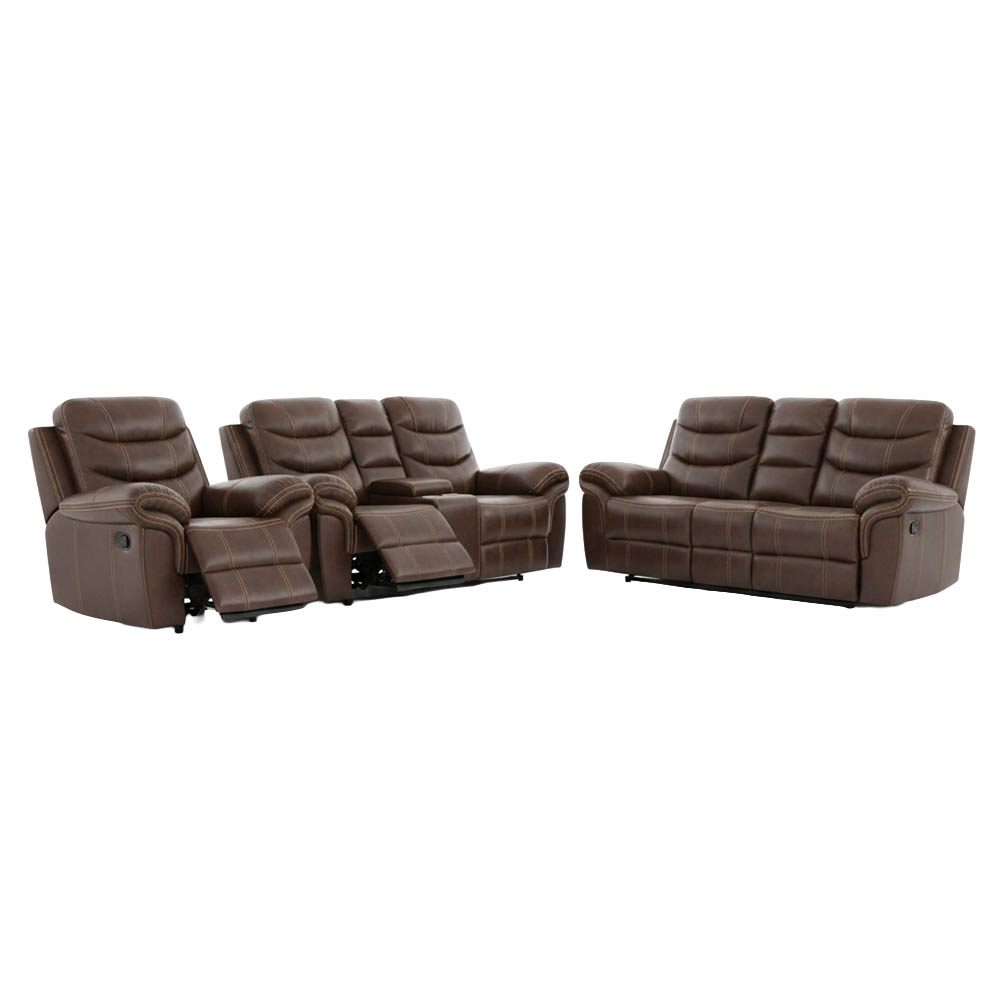 5-Action Recliner Couch (Brown)