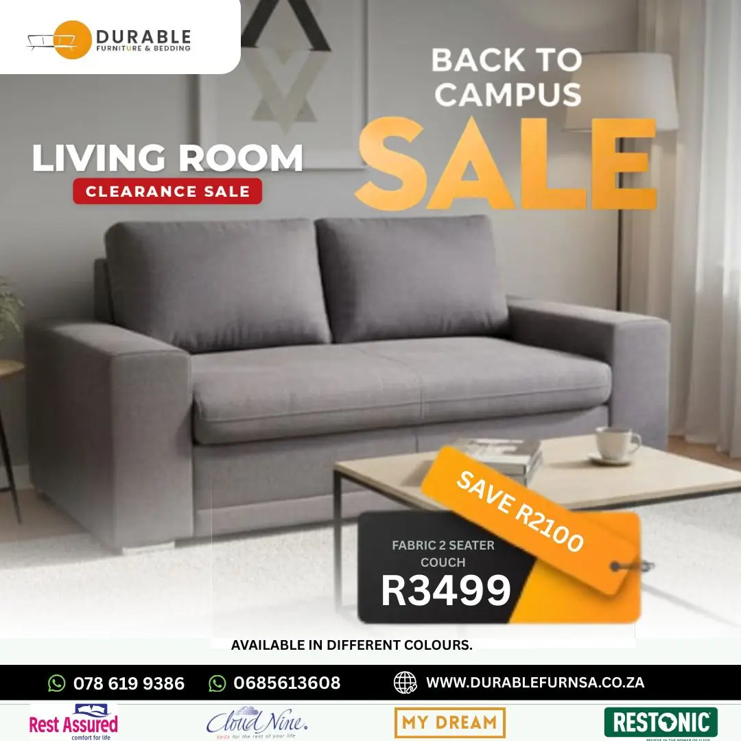 Fabric 2 Seater Couch