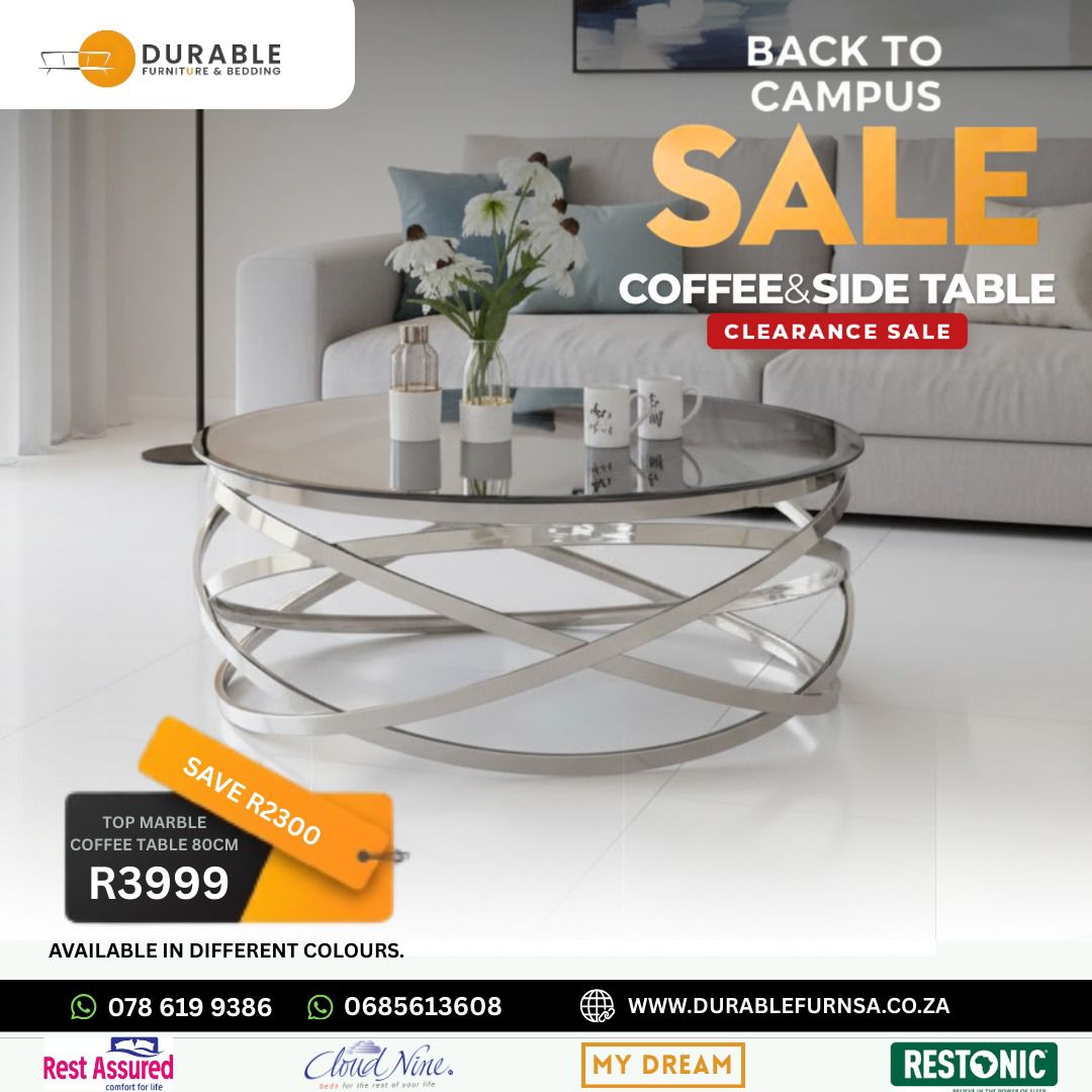 Top Marble Coffee Table 80CM